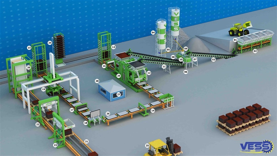 VESS 10.2 FULLY AUTOMATIC FINGER CAR PAVING BLOCK MACHINE