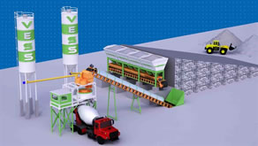 concrete batching plant installation model