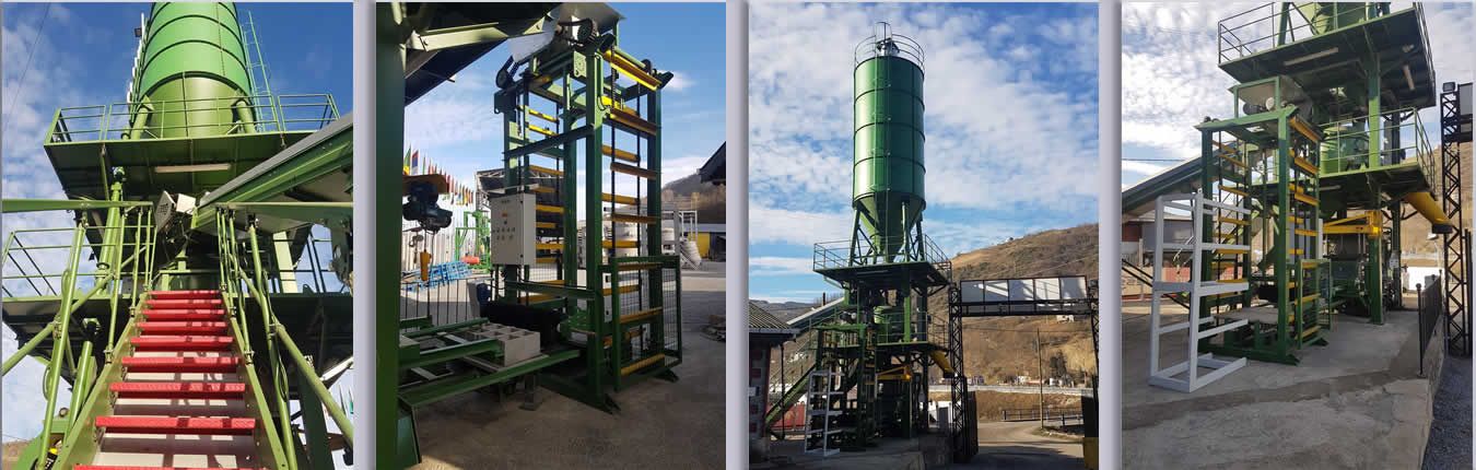 quality hollow block machine-compact-paving-hollow-block-machine-concrete-plant-green color machine